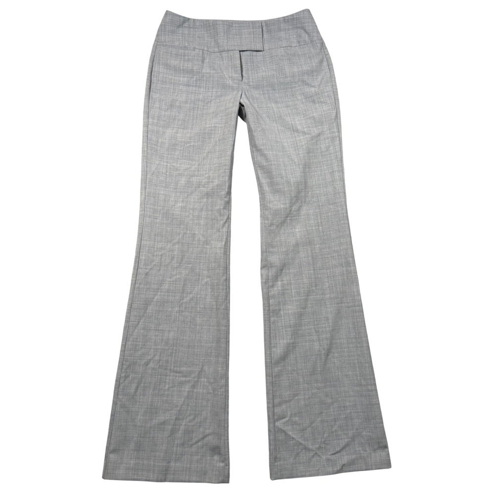 Vintage Y2K Express Dress Pants Women 0 Grey Low Rise Flare Editor Trousers